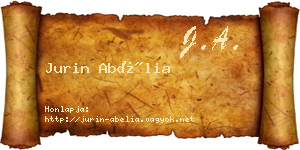 Jurin Abélia névjegykártya